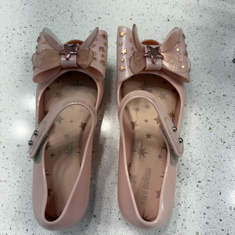 Mini Melissa Pink Ballet Flats with Bow